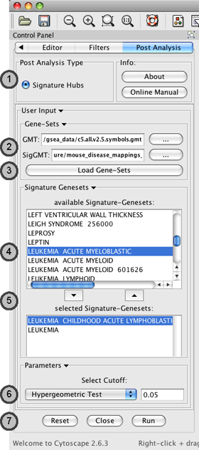 Screenshot PostAnalysis InputPanel SignatureHubs